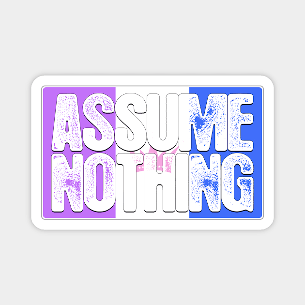 Assume Nothing Drag Pride Flag Magnet by wheedesign