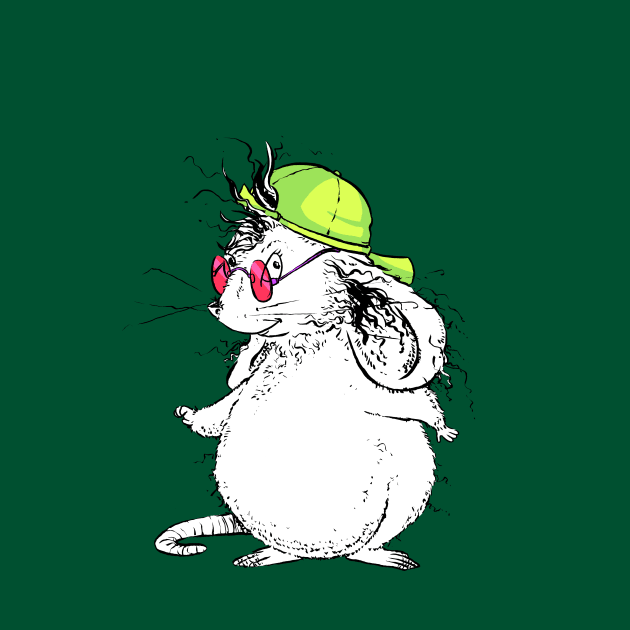 Rad Little Mouse with a Super Cool Neon Cap by obillwon