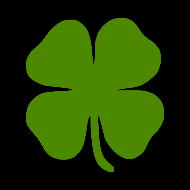 ST PATRICKS Day Four Leaf Lucky Clover - St Patricks Day Art by SartorisArt1