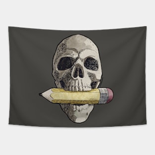 Skull + Pencil Tapestry