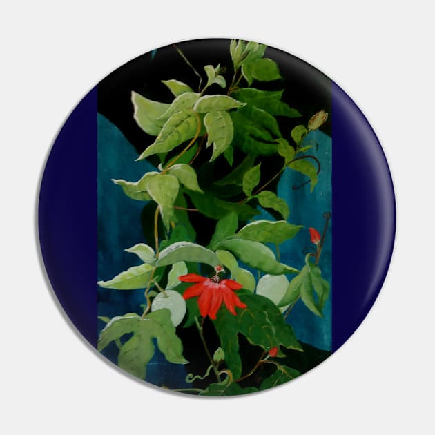 Printable Passion Fruit Vine - from my original acrylic painting Pin by GarryGreenwood