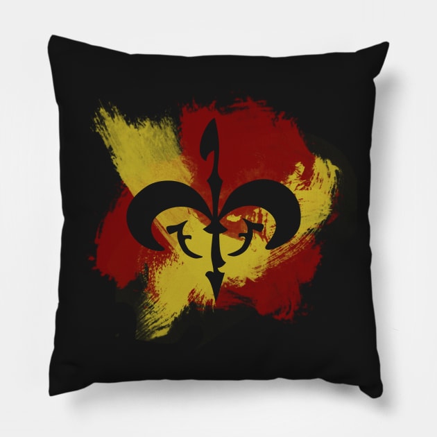 Watercolor Royal Symbol (Version 2) Pillow by fashionsforfans