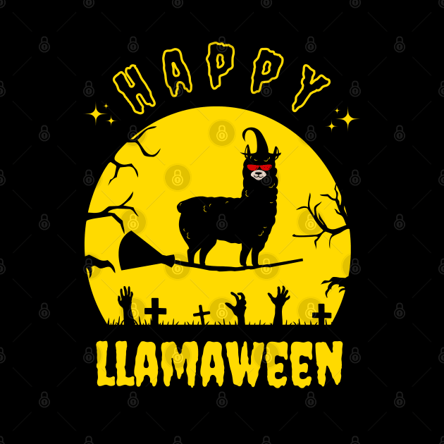 Happy llamaween llama witch by famatrix