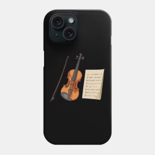 Violin And Sheet Music Phone Case