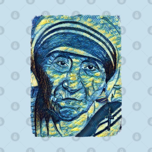 Mother Teresa Van Gogh Style by todos