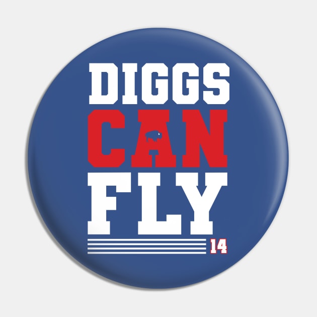 Diggs Can Fly Buffalo Football Pin by PodDesignShop