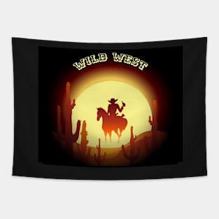 Wild West theme with desert rider Tapestry