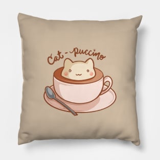 Cat-Puccino Pillow