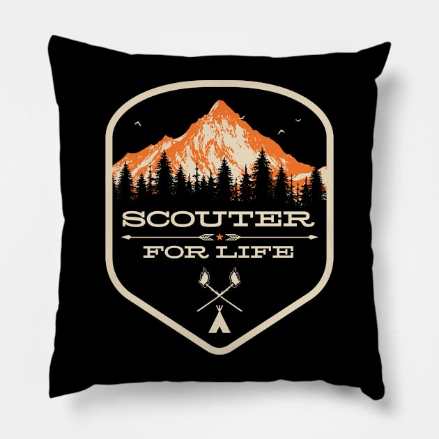 Scouter for Life - Camp Counselor Design - Camp Staff T-Design Pillow by Vector Deluxe