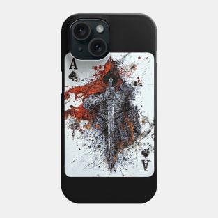 Poker Card AS of Spades: The Dark Warrior Phone Case