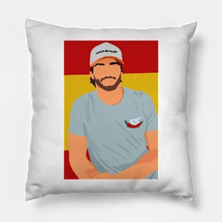 Carlos Sainz with a Spanish flag Pillow