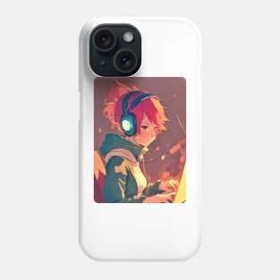 Redhead Anime Programming Girl V 1.1 Phone Case