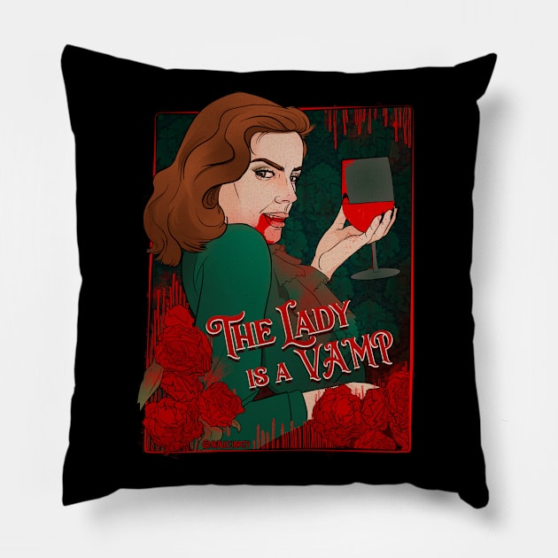 The Lady is a Vamp Pillow by @akaluciarts