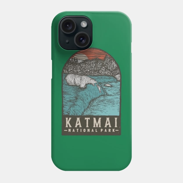 fat bear week // katmai national park Phone Case by Kerambawesi