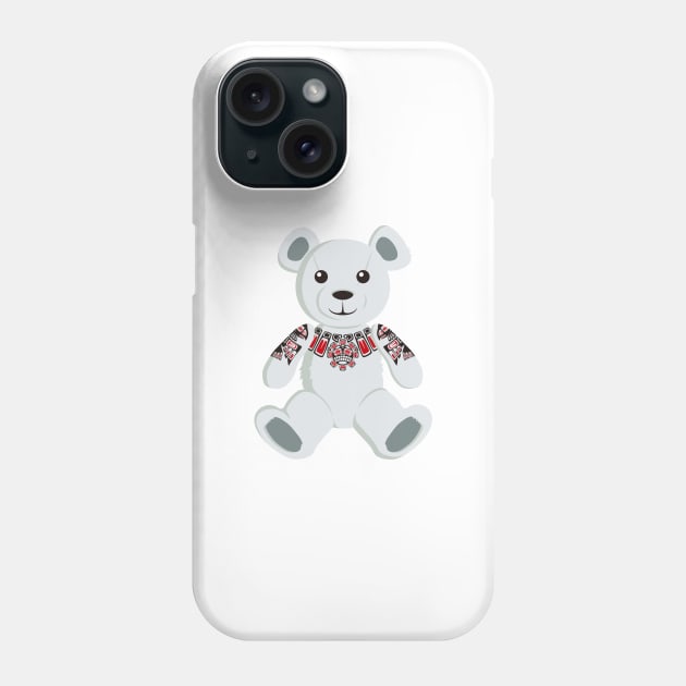 Haida tattooed teddy bear Phone Case by TurkeysDesign