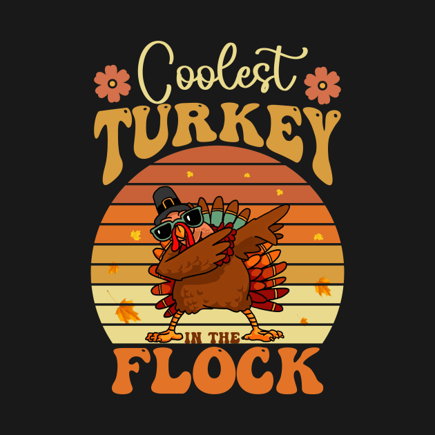 Boys Thanksgiving Shirt For Kids Toddlers Coolest Turkey by wfmacawrub