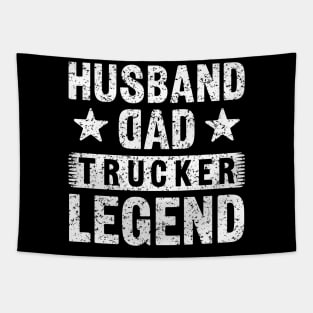 husband dad trucker legend,trucker husband gift,father day gift for trucker Tapestry