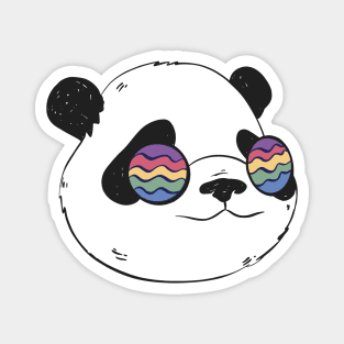 Hippie Panda Magnet