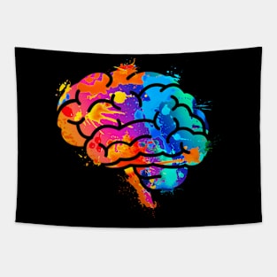 Brain Watercolor Brain Awareness Squad Tapestry