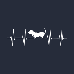 Dachshund EKG Heart Wave T-Shirt