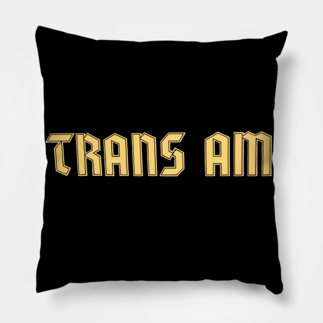 Pontiac Firebird Trans AM SE Logo on chest and back Pillow by Permages LLC