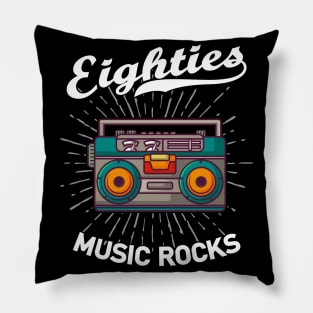 Eighties Music Rocks 80s Boom Box Gift Pillow