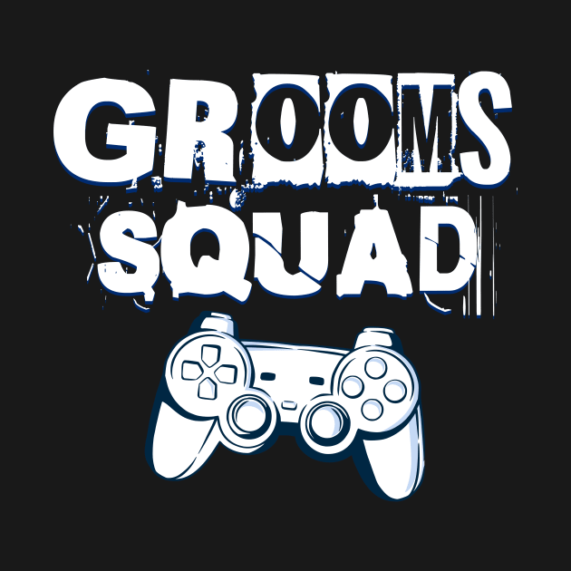 Grooms Squad Wedding Bachelor Party Groomsmen Gamer Gift by IYearDesign