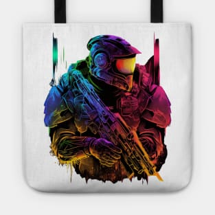 Halo Master Chief Neon - Original Artwork Tote