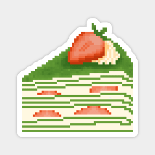 Matcha Strawberry Crepe cake Magnet