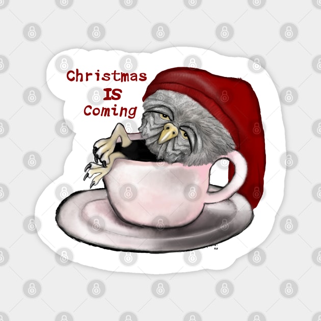 Christmas coffee Owl Magnet by msmart