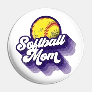 Retro Softball Mom Mother's Day Pin