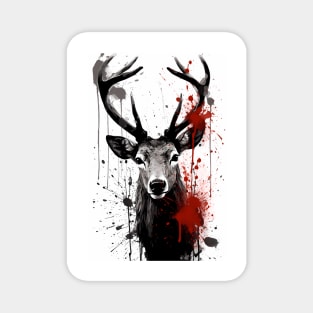 Sika Deer Ink Painting Magnet