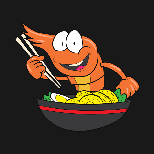 Shrimp Ramen Shirt | Shrimp Eating Noodles Gift by Gawkclothing