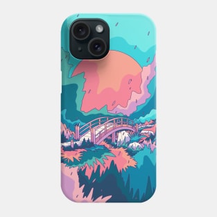 Grassland bridge Phone Case