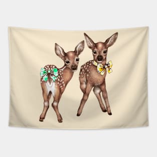 Red Deer Fawns Tapestry