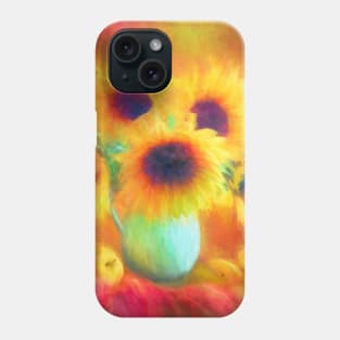 Pastel Painting - Sunflowers still life Phone Case