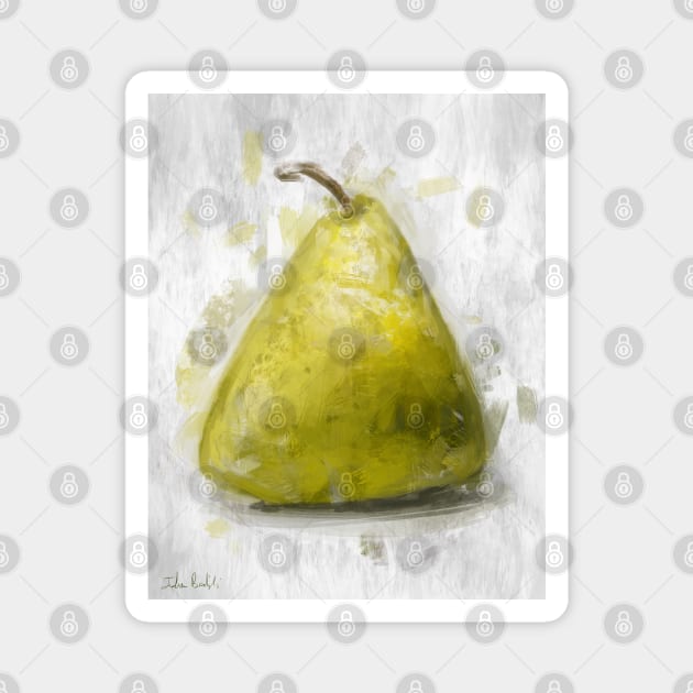 Trapezoid Triangle Pear Painted in a Contemporary Style Magnet by ibadishi