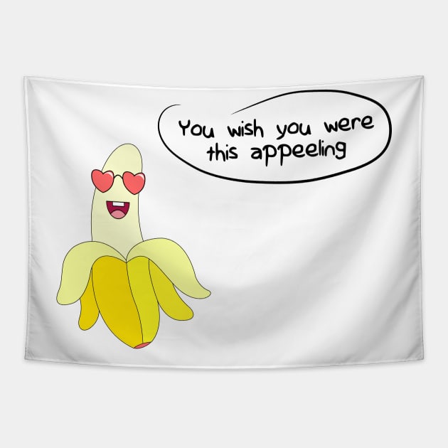 Banana - You Wish You Were This Appeeling Tapestry by kareemelk