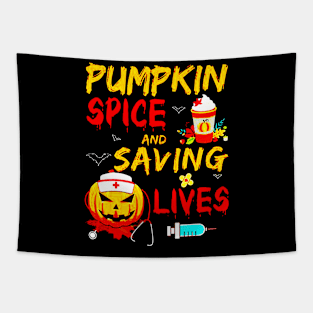 Pumpkin Spice And Saving Lives Tapestry