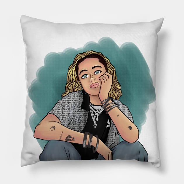 Miley Pillow by silveysart