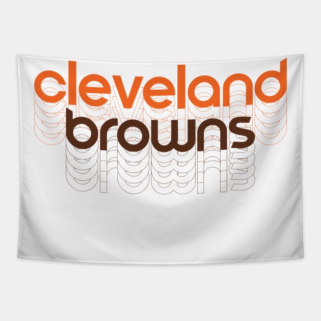 cleveland browns retro Tapestry by mbloomstine