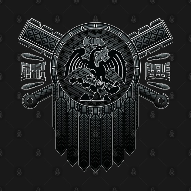 Mexica Heraldry. Aztec Eagle Shield & Weapons. by Sixth Cycle