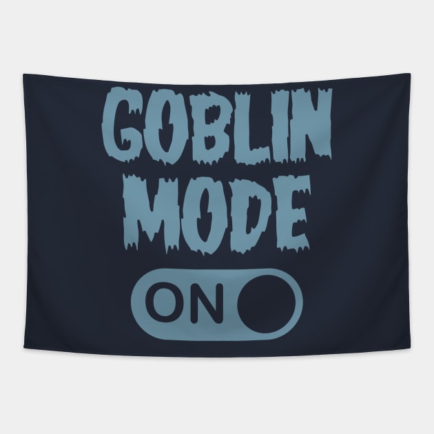 GOBLIN MODE ON - Retro Blue Tapestry by Brobocop