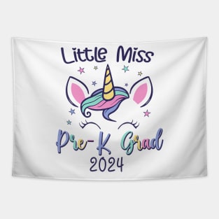 Little Miss Pre K Grad Preschool Prek Graduation 2024 Kids Tapestry