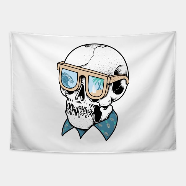 Skull Holiday Tapestry by quilimo