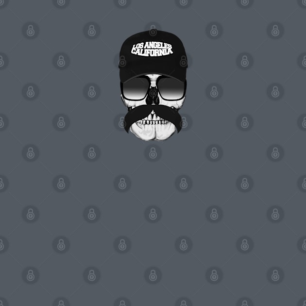 Skull Los Angeles California Cap by wamtees