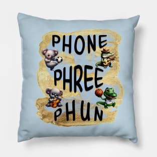 Phone Phree Phun Animal Music Sports Pillow