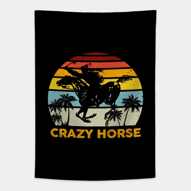 Vintage Crazy Horse Neil Art Tapestry by Symmetry Stunning Portrait