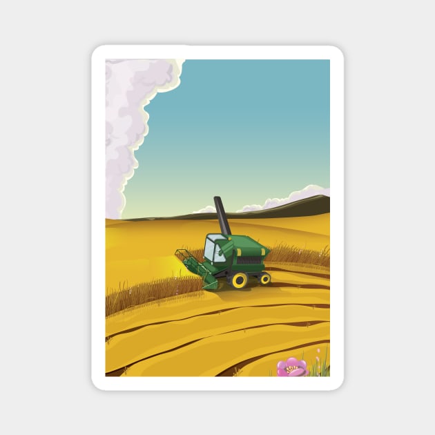 Combine Harvest Magnet by nickemporium1