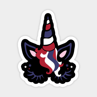 American Unicorn US Flag Cute Patriotic 4th of July Magnet